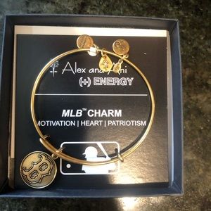 Alex and Ani gold Boston Red Sox bangle